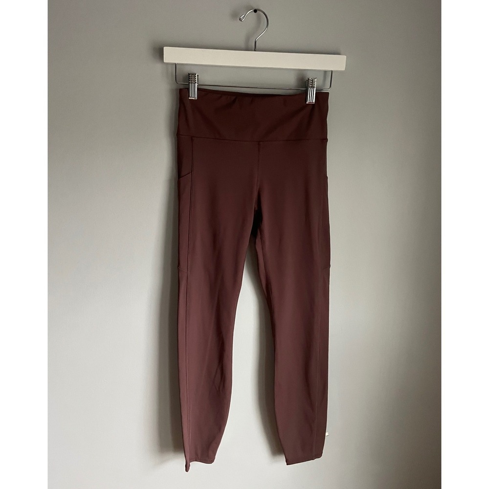 Vuori Daily Leggings High Rise Pocket Mahogany Terracotta Yoga Pants Small